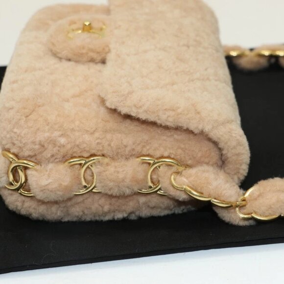 Chanel Small CC Flap Bag Light Pink Shearling Brushed Gold Hardware - Picture 11 of 16